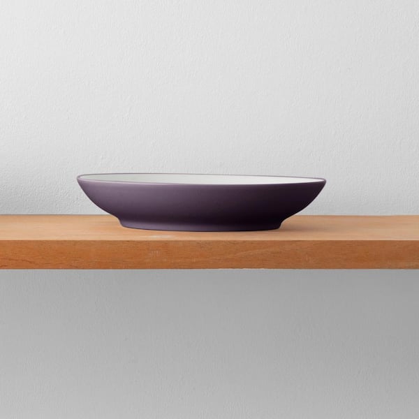 Colorwave Plum 9 in., 35 fl.oz (Purple) Stoneware Coupe Pasta Bowls, (Set of 4)