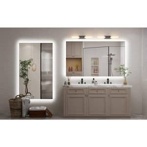 60 in. W x 36 in. H Rectangular Frameless Super Bright Backlited LED Anti-Fog Tempered Glass Wall Bathroom Vanity Mirror