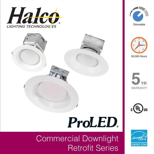 HALCO LIGHTING TECHNOLOGIES 6 in. Selectable Lumen Color Temperature  Dimmable Integrated LED Recessed Downlight Trim Wet Location CEC  120-277-Volt