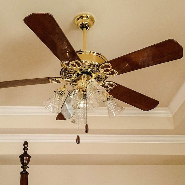 4 Pieces 13.8 in. Walnut Color Ceiling Fan Pull Chains with Connector 4-Pack