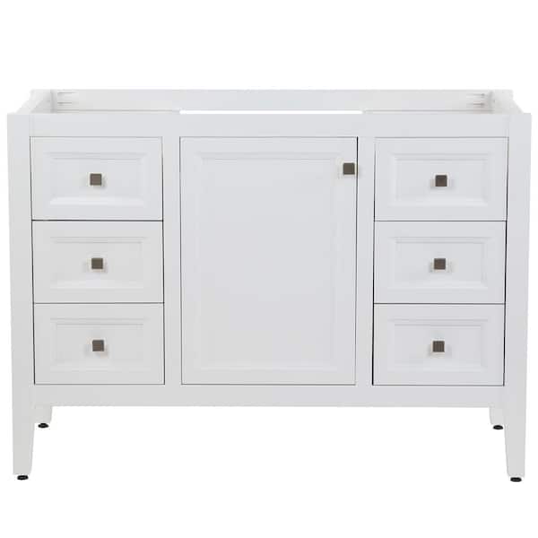 MOEN Darcy 48 in. W x 34 in. D x 22 in. H Bath Vanity Cabinet without Top in White