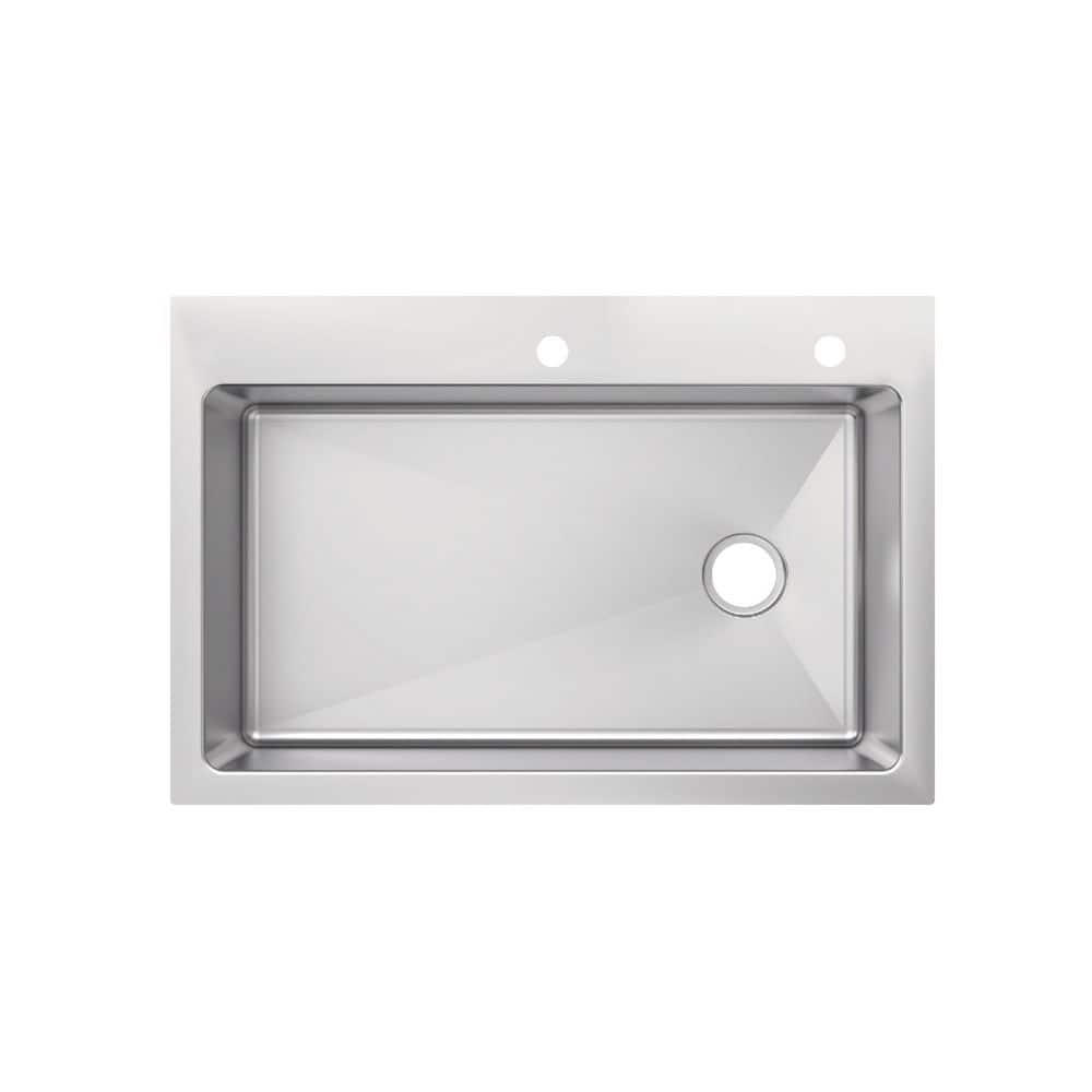 Dolancourt Tight Radius 33 in. Drop In/Under Mount Single Bowl 18 Gauge Stainless Steel Kitchen Sink price history on PriceWatchPro