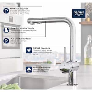 Minta Single-Handle Pull-Out Sprayer Kitchen Faucet in Matte Black