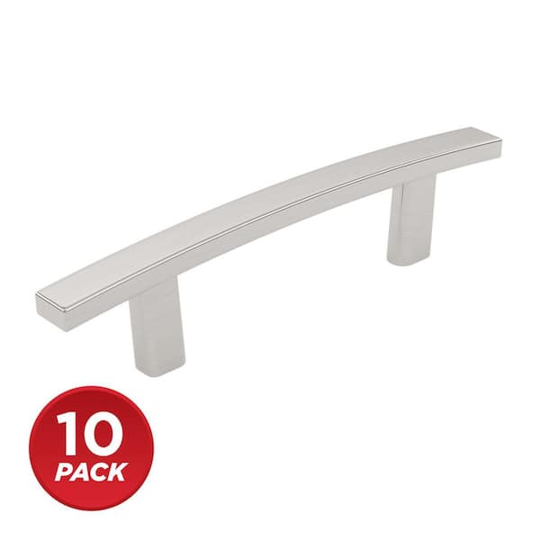 Padova Collection 3 in. (76 mm) Classic Brushed Nickel Cabinet Arch Pull (10-Pack)