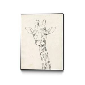 30 in. x 40 in. ''Giraffe Portrait II'' by Jennifer Goldberger Framed Wall Art