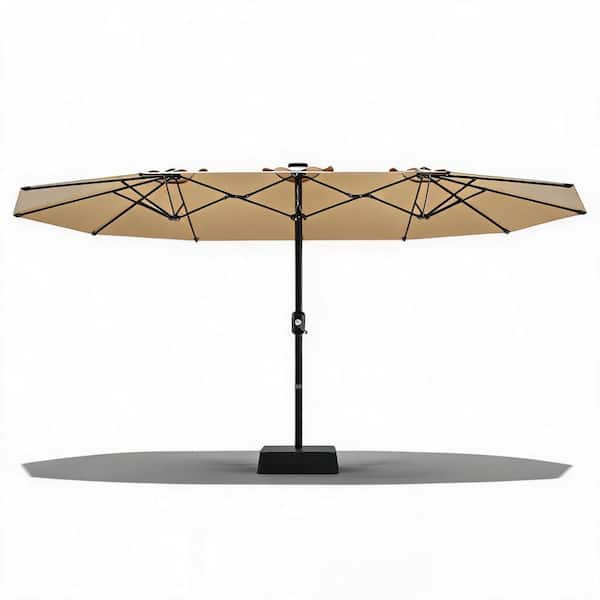 extra large rectangle patio umbrella replacement ZLACUIU 10x13FT Cantilever Outdoor Umbrellas, Double Top Umbrella, Heavy Duty 360 Rotation Offset Outdoor Sun Shade for Garden Deck Pool Backyard Patio, Beige : Patio, Lawn perfect for patios homfan Extra-Large Beige 15ft.Double-Sided Rectangular