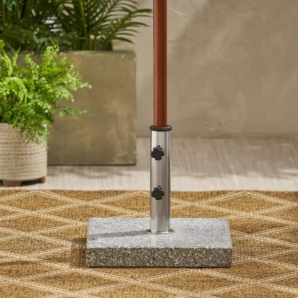 granite stand alone patio umbrella base threshold Wdwlbsm Universal Tube, Stone Umbrella Tube for Outside, Heavy Duty Parasol Base, Umbrella Pole Mount Stand Tube Set, Table Umbrella Tube Bracket, DIY Umbrella Stand Parts crafted for stability Abble 42 lbs Granite Square
