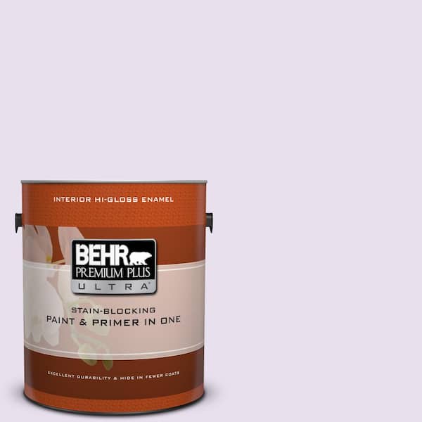 BEHR Premium Plus Ultra 1 gal. #660C-1 Bubble Bath Hi-Gloss Enamel Interior Paint and Primer in One