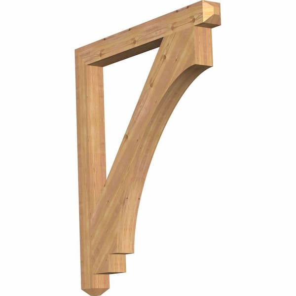 Ekena Millwork 3.5 in. x 44 in. x 38 in. Western Red Cedar Imperial Craftsman Smooth Bracket