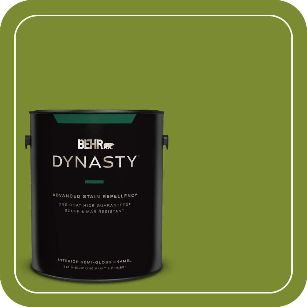 1 gal. #P360-7 Sassy Grass Semi-Gloss Enamel Interior Stain-Blocking Paint & Primer price history on PriceWatchPro