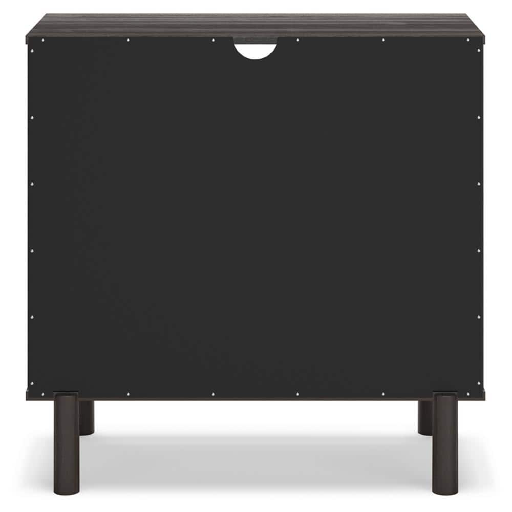 Brymont Dark Gray Wood Accent Cabinet with Goldtone Handles
