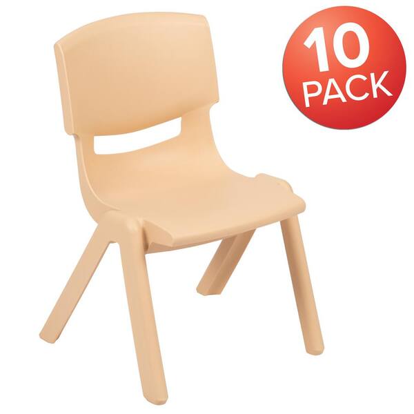 椅子 IDEE LANGUE STACKING CHAIR Natural Carnegy Avenue 10-Pack Natural Plastic Stackable School