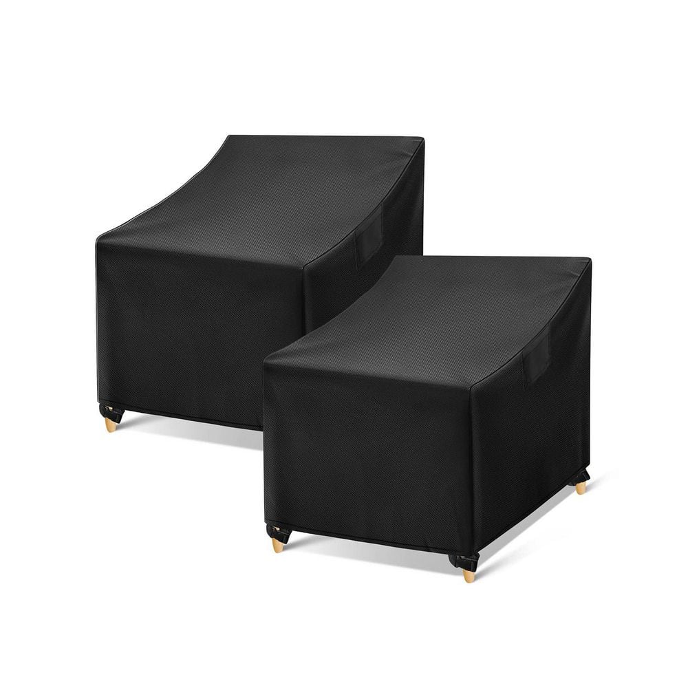 30 x 37 x 31 Inch Black Outdoor Lawn Patio Furniture Chair Heavy Duty Waterproof Wicker Garden Cover 2 Pack price history on PriceWatchPro