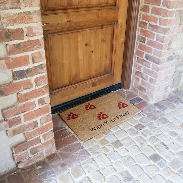 Rubber-Cal Adorable Doggie Door Mat Kit - 18 inch x 30 inch - 2 Doormats, Size: 18 x 30