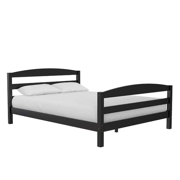 Dorel Living Owen Black Wood Bed, Bed Frame Full Dimensions