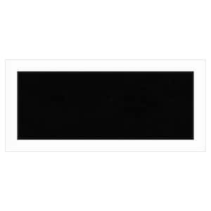 Basic White Narrow Wood Framed Black Corkboard 33 in. x 15 in. Bulletin Board Memo Board