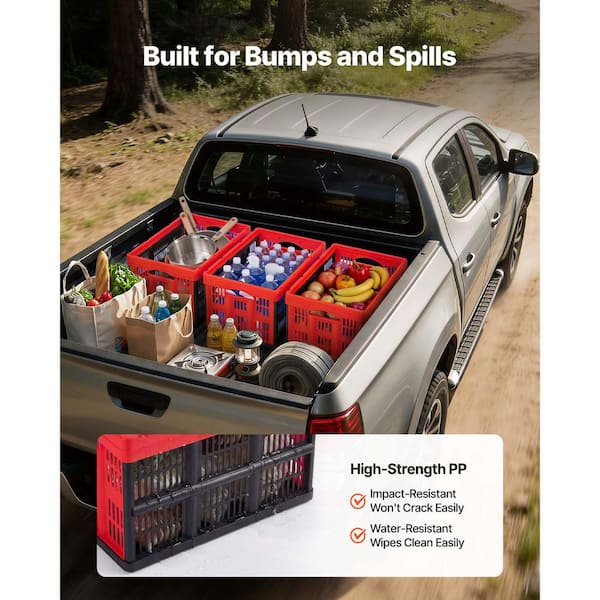 SKYSHALO Plastic Collapsible Storage Bins, 8 Gal. Capacity, 3