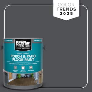 1 gal. #PPU18-01 Cracked Pepper Gloss Enamel Interior/Exterior Porch and Patio Floor Paint