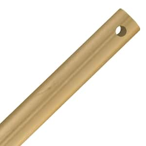 24 in. Burnished Brass Ceiling Fan Extension Downrod