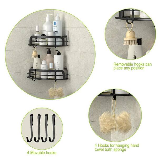Dracelo Wall Mounted Bathroom Shower Caddies Storage Basket with