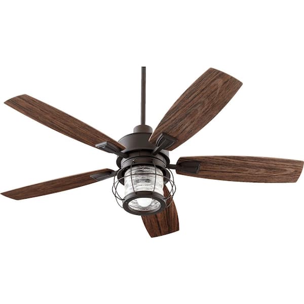 Quorum INTERNATIONAL Galveston 52 in. Indoor/Outdoor Oiled Bronze Ceiling Fan with Wall Control
