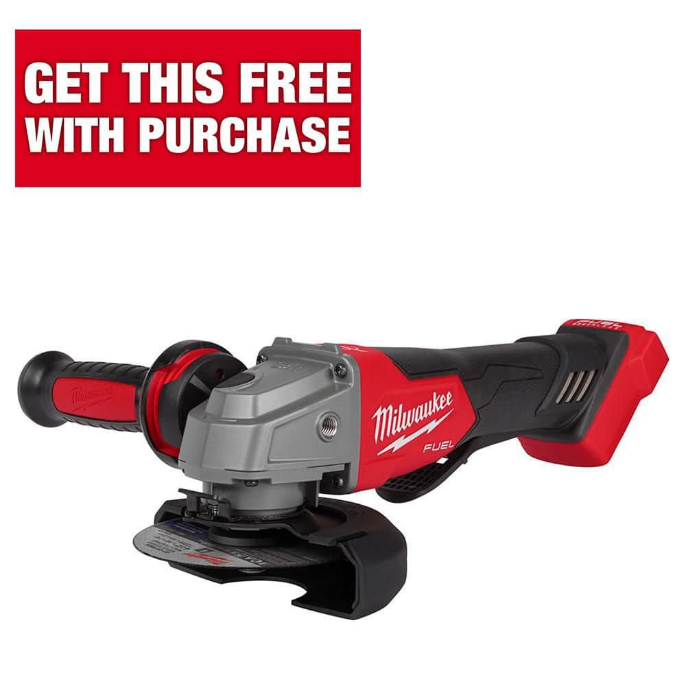 Milwaukee M18 FUEL 18V Lithium-Ion Brushless Cordless 4-1/2 in./5 in. Grinder w/Paddle Switch (Tool-Only) 2880-20 - The Home Depot