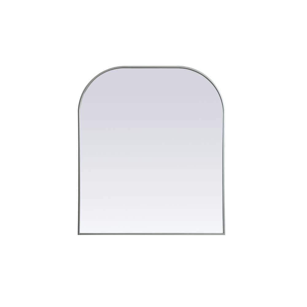 Simply Living 36 in. W x 42 in. H Arch Metal Framed Silver Mirror