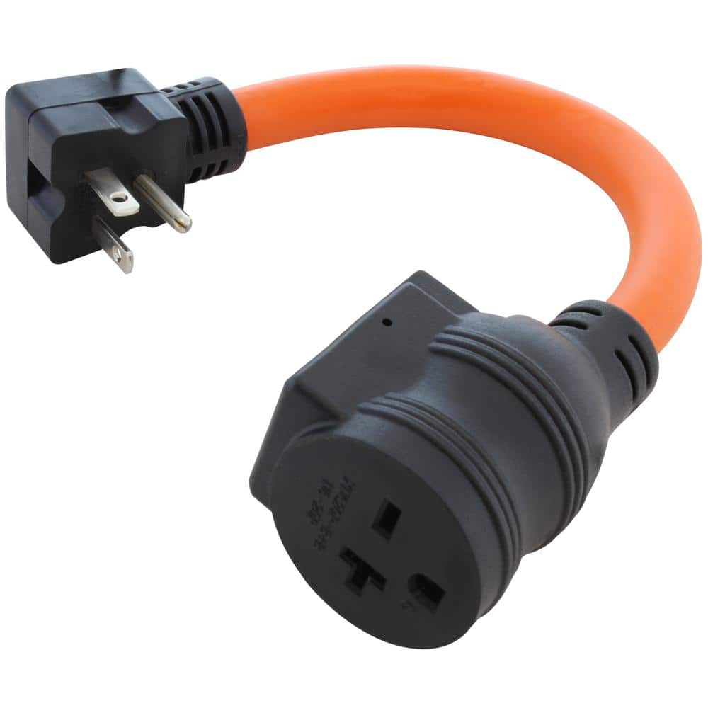 AC WORKS 1 ft. Protective Extender NEMA 6-20P Plug to 6-15/20