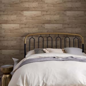 Bronx Wood Effect Light Natural Brown Removable Wallpaper