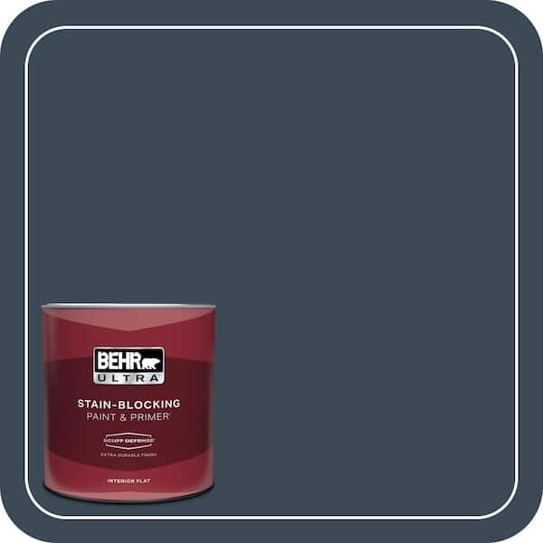BEHR ULTRA 1 qt. #BXC-26 New Navy Blue Extra Durable Flat Interior Paint & Primer