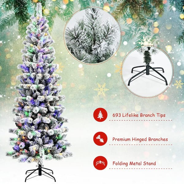 5Ft Pre-Lit Artificial Christmas Tree Premium Hinged w/ 150 LED Lights 2024 & Stand