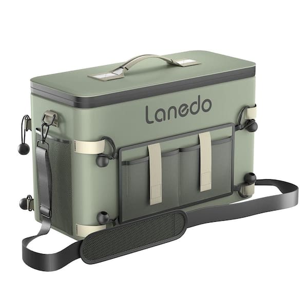 Angel Sar 12 .75 qt. Green Collapsible Food and Beverage Soft-Side Cooler for Kayaking, Fishing, and Multi-Person Lunch Bag
