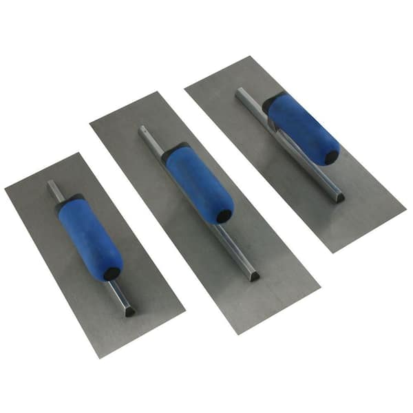 Buffalo Tools 12 in. x 14 in., and 16 in. Drywall Trowel Set (3-Pieces)-DISCONTINUED