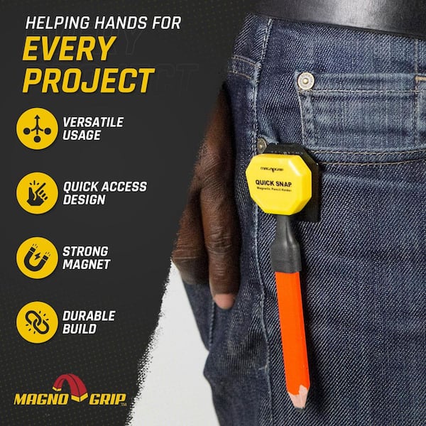 MagnoGrip Quick Snap Magnetic Pencil Holder with Belt Clip 002-641