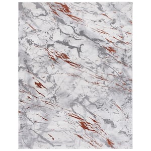 Craft Gray/Brown 9 ft. x 12 ft. Abstract Marble Area Rug