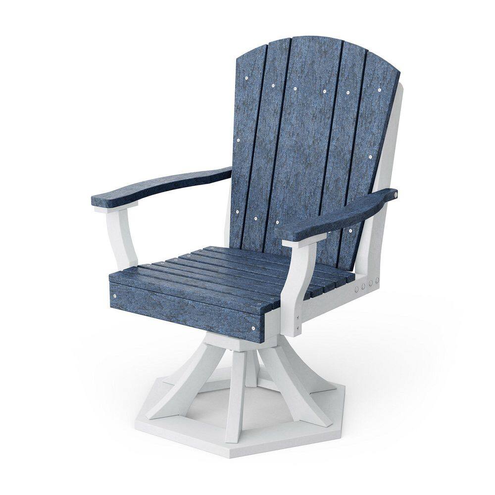 Heritage Patriot Blue and White HDPE Plastic Outdoor Swivel Dining Arm Chair price history on PriceWatchPro