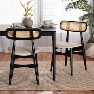 Tarana Cream and Black Dining Chair (Set of 2)