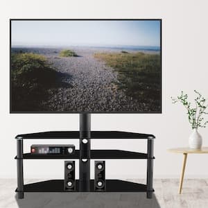 Glass Tv Stands Living Room Furniture The Home Depot