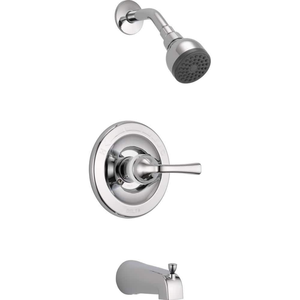 Foundations Single-Handle 1-Spray Tub and Shower Faucet in Brushed Nickel (Valve Included)