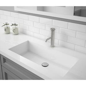 Nova Single Hole Single-Handle Bathroom Faucet in Brushed Nickel Finish