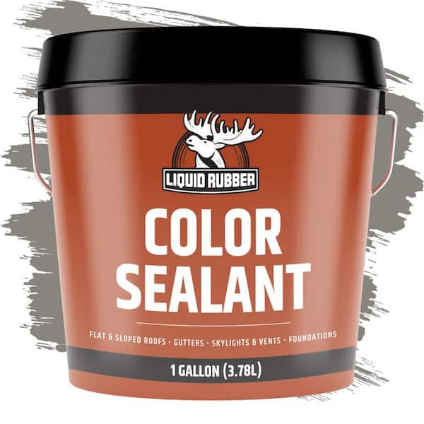 Color Sealant 1 Gal. Waterproof Coating for Masonry, Roofing, and Exterior Walls – Medium Gray