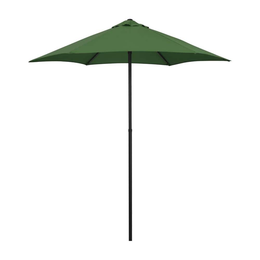 7.5 ft. Steel Market Patio Umbrella Push-Button Open and Tilt in Hunter Green Polyester price history on PriceWatchPro