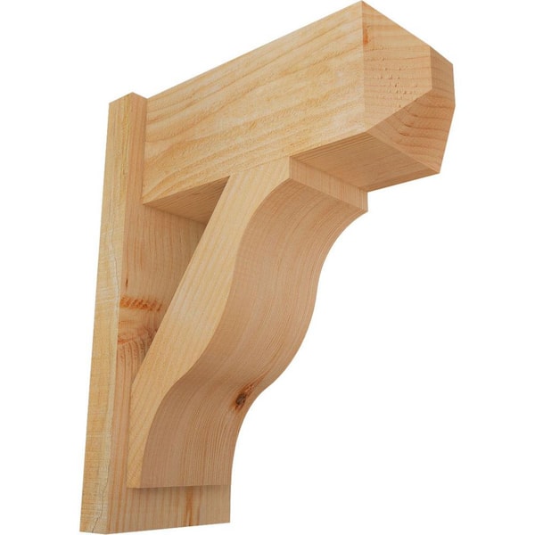 Ekena Millwork 8 in. x 22 in. x 18 in. Fuston Craftsman Rough Sawn Douglas Fir Outlooker