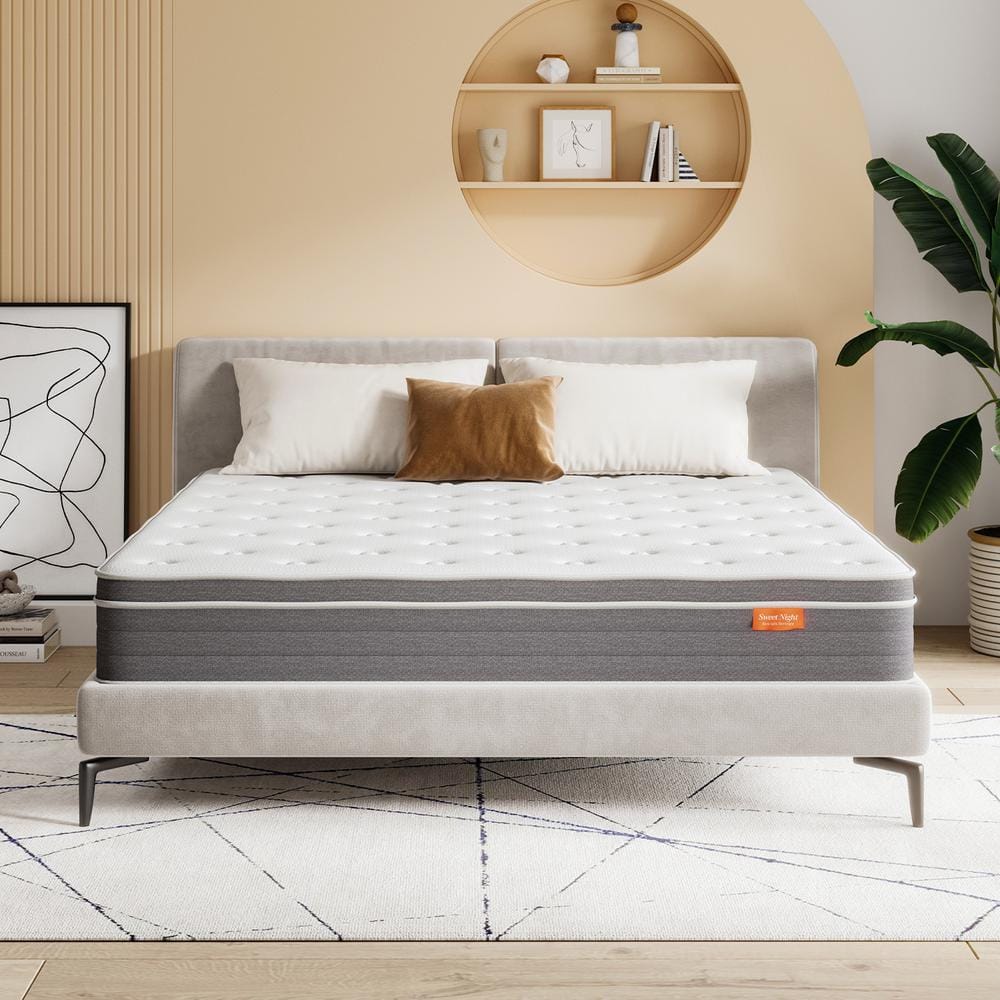 Cooling Queen Size Medium Hybrid Pillow top Mattress, 12 in. Support and Breathable Cooling Gel Memory Foam Mattress