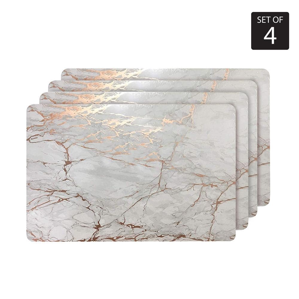 Marble Cork 12 in. x 18 In. Yellows and Golds Cork Rectangle Placemats S