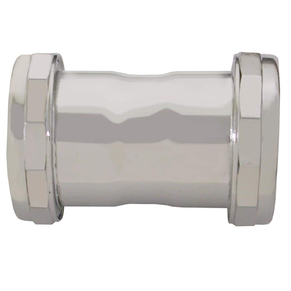 1-1/2 in. x 3 in. 22-Gauge Chrome Plated Brass Double Slip-Joing Coupling for Sink Drainage price history on PriceWatchPro