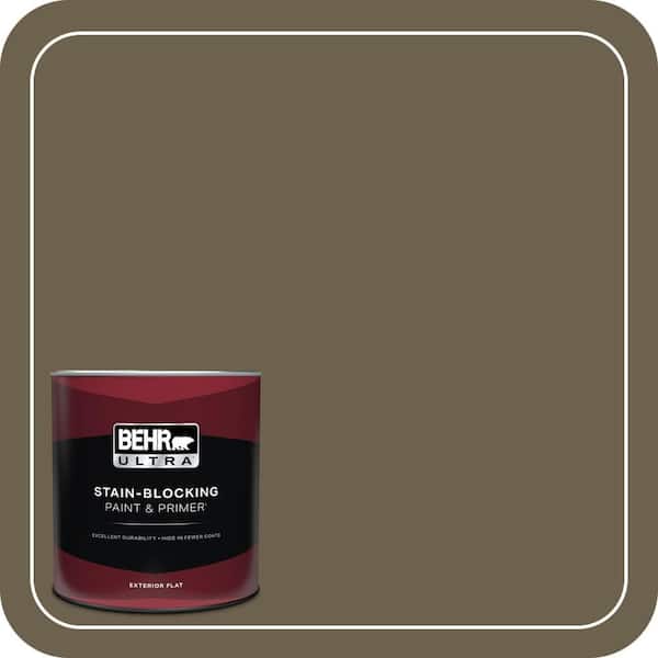 BEHR ULTRA 1 qt. #N310-7 Classic Bronze Flat Exterior Paint & Primer