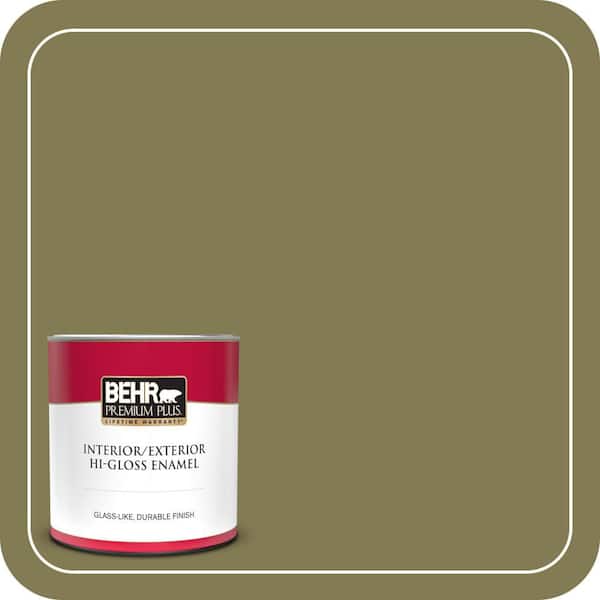 BEHR PREMIUM PLUS 1 qt. Home Decorators Collection #HDC-AC-16A Fern Grove Hi-Gloss Enamel Interior/Exterior Paint & Primer