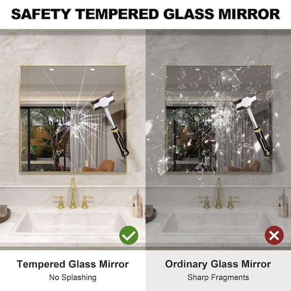 Sylanor 30 in. W x 30 in. H Rectangular Framed Wall Bathroom