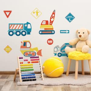 Multicolor Construction Zone Wall Decal